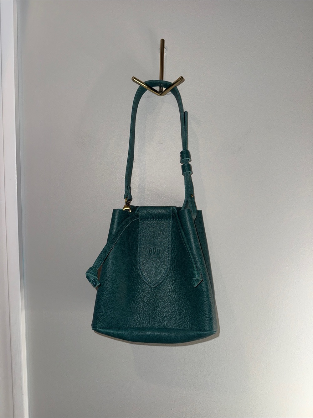 Portland Leather Firefly Bucket Bag with Adjustable Strap
